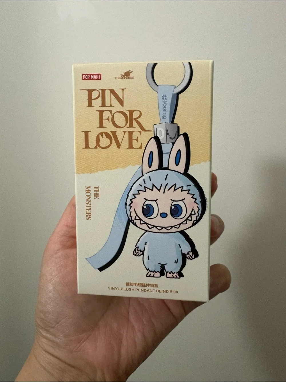 POP MART Labubu Pin for Love Plush Keychain - Letter M